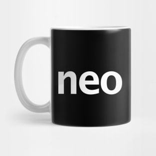 Neo Punk Typography White Text Mug